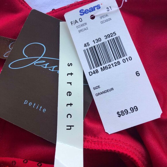 NWT Jessica Petite Red Dress (6p) - Picture 9 of 10